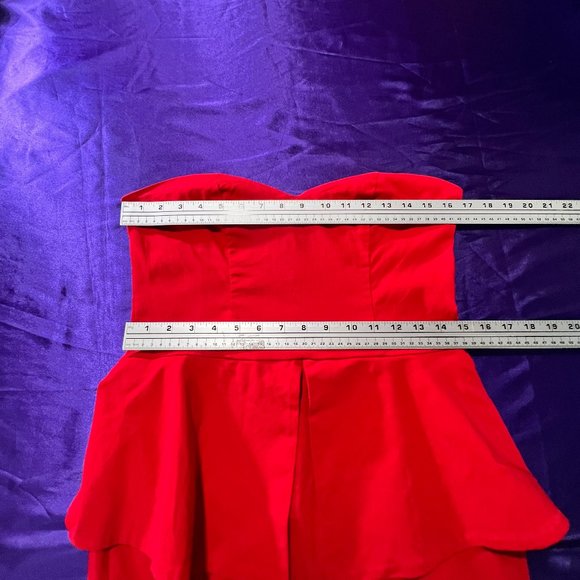 📌ASOS Strapless Bandeau Mini Dress with Peplum - Very Stretchy - Picture 11 of 15